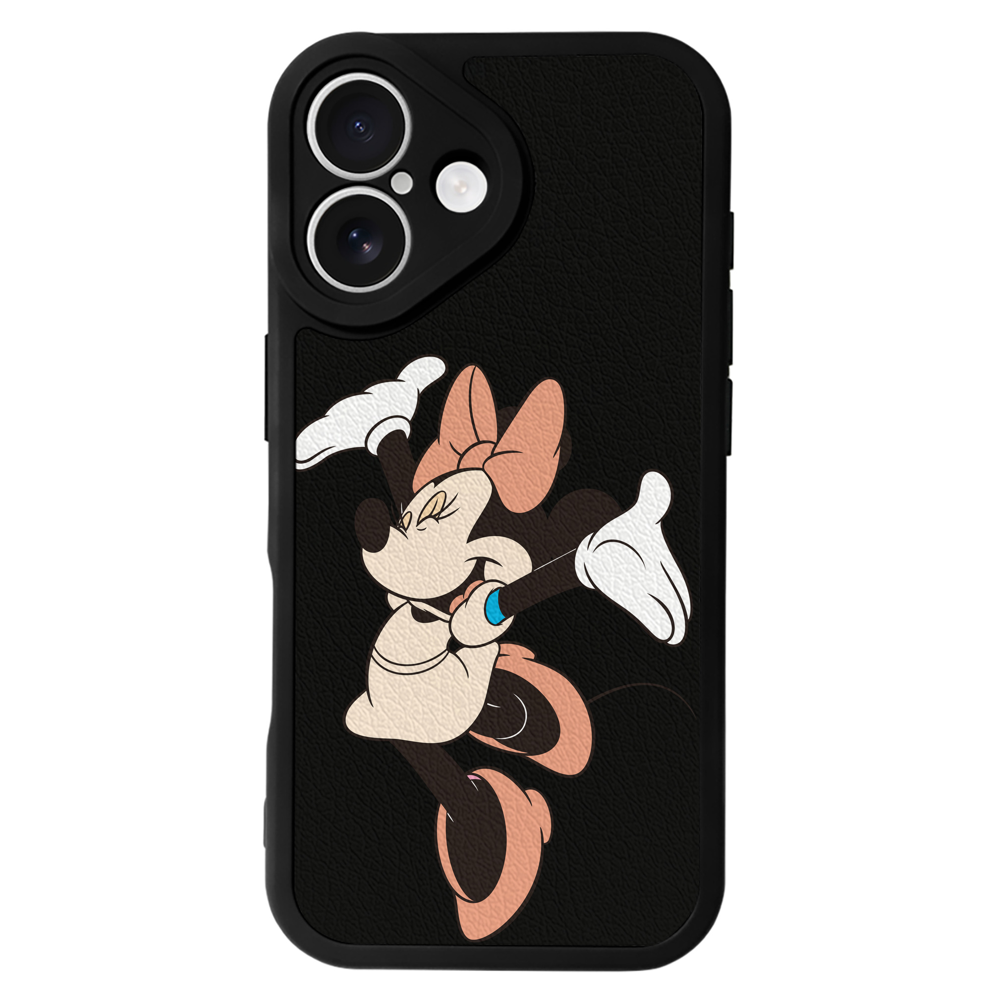 （画像用） ミッキーマウス Mickey Mouse 【iPhone 16シリーズ対応】シリコンスマホケース（レザー調） 材質：シリコン